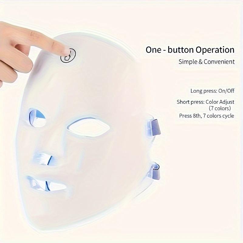 LED Light Facial Mask, 1 Box 7 Color Light Facial Mask, Facial Beauty Instrument, Personal Care Appliances for Women