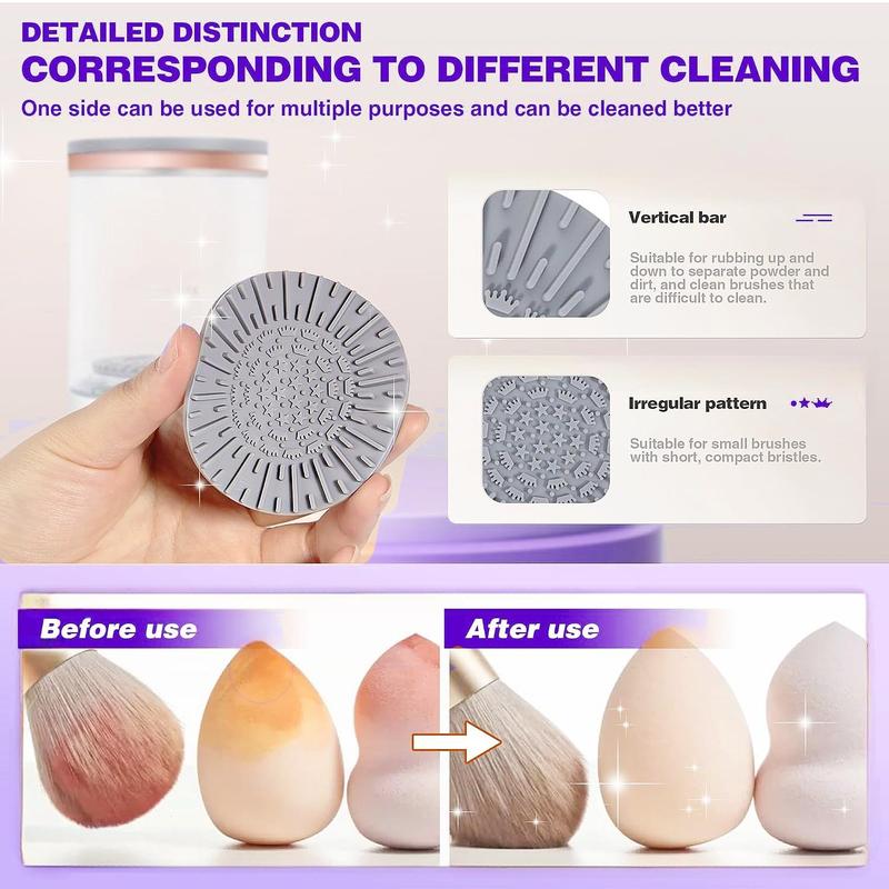 Electric Makeup Brush Cleaner, USB Makeup Brush Cleaner Machine, Makeup Brush Cleaning Tool with Brush Cleaning Pad, Best Gifts for Women, Christmas Gift