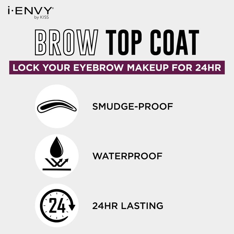 I-Envy Eyebrow Top Coat Sealer, 24hr Long Lasting Hydrating Flawless Brow Setting, Waterproof & Smudge Proof, Non-Glossy for Matte Brows Makeup Cosmetic brow wax