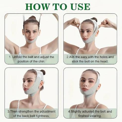 Chin Strap for Sleeping Double Chin Reducer Reusable V Line Lifting Mask with Chin Strap for Women,Face Lift Prevent Sagging, Jaw Exerciser korean facemask Comfort Skincare