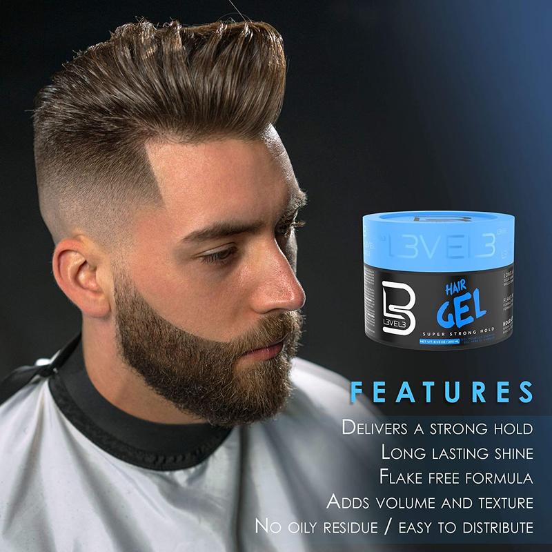 L3 - Hair Gel - Super Strong Hold - Flake Free - Long Lasting Shine - For Men and Women - Level 3 Gel - Add Volume and Texture  Scent Haircare