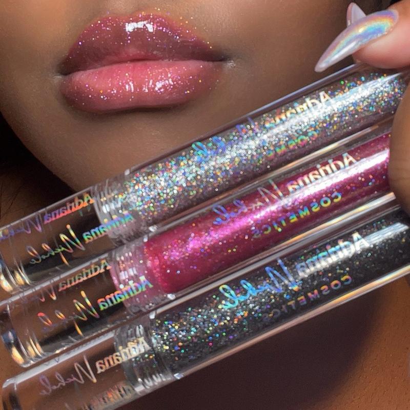 NEW Adriana Nichole Cosmetics Hydrating Holographic Lipgloss ethereal eyes Lipstick Makeup Glossy Hydrate Moisturizer