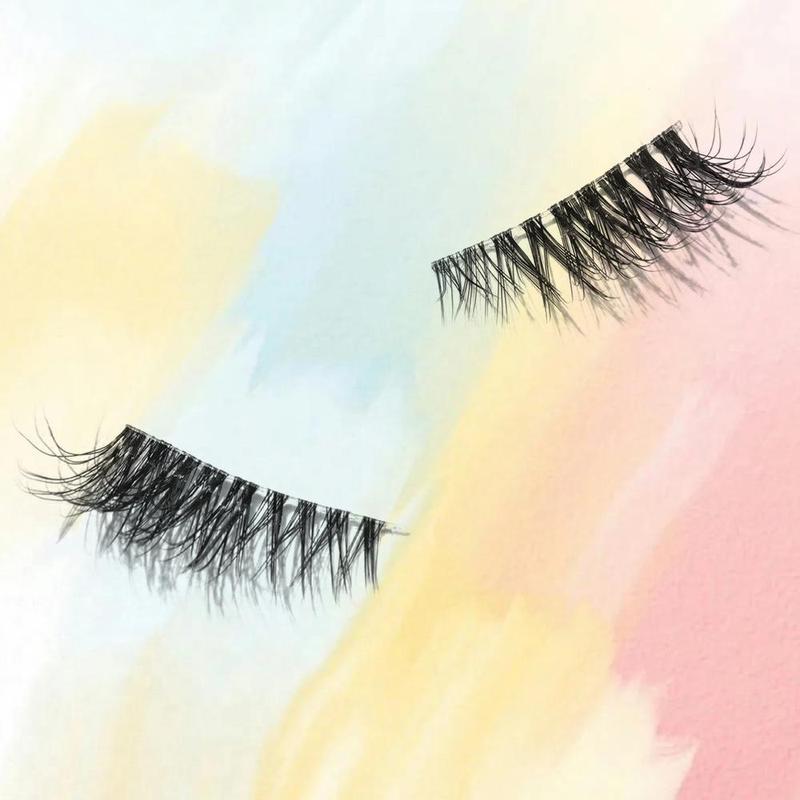 Natural Roll-up Cross-style Transparent Thin Stem False Eyelashes, 10 Pairs Half-eye Segmented Tail Elongated False Eyelashes, 5-11mm For Daily Commuter Dinner Date