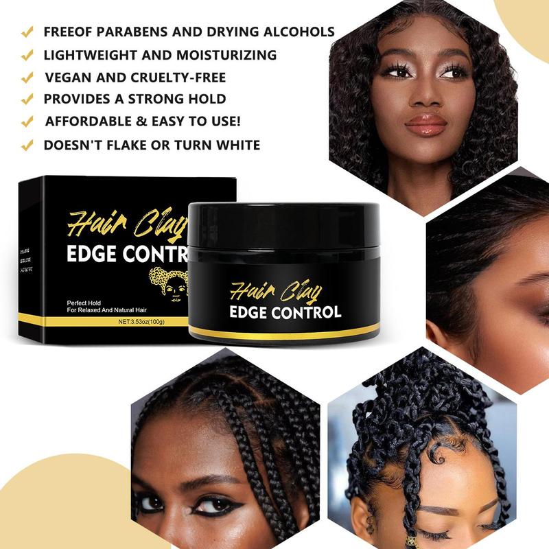 [90% People Choose]Hair Gel Strong Hold Thick Edges Non-Greasy, Non-Flaking Leaves Long-Lasting Nourishes & Supports Hair Growth. Natural Ingredients