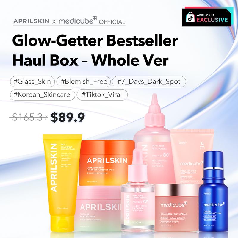 [APRILSKIN x medicube] BFCM Tiktok Glow-Getter Viral Haul Box - Whole Ver.  | K-beauty Glass Skin skincare routine