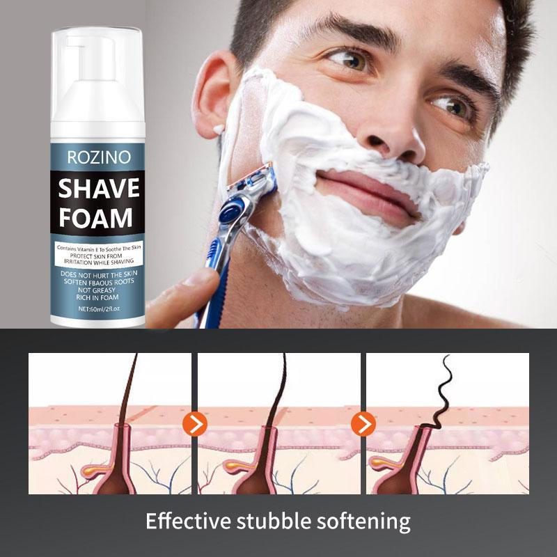 60ml Shave Foam, Gentle & Smooth Shaving Cream, Comfort & Lightweight Shaving Cream, Shaving Foam for Men