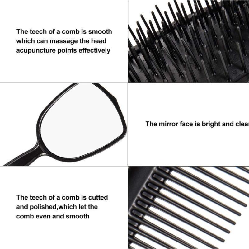 Hair Comb Set, 1 Set Professional Salon Hair Styling Comb Set, Salon Hair Styling Tool with Mirror & Stand Set, Men & Women Hair Comb Set, Christmas Gift