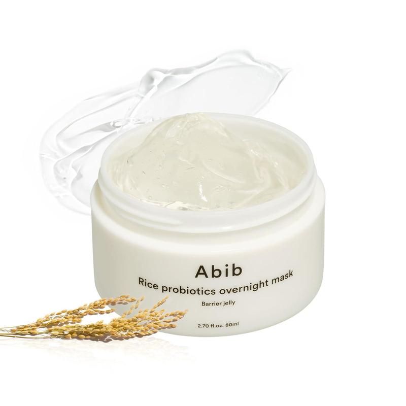 Abib Rice Probiotics Overnight Mask Barrier Jelly 2.70 fl.oz.   80ml Gel Skincare Evening Hydrating Moisture Sensitive Skin Repair