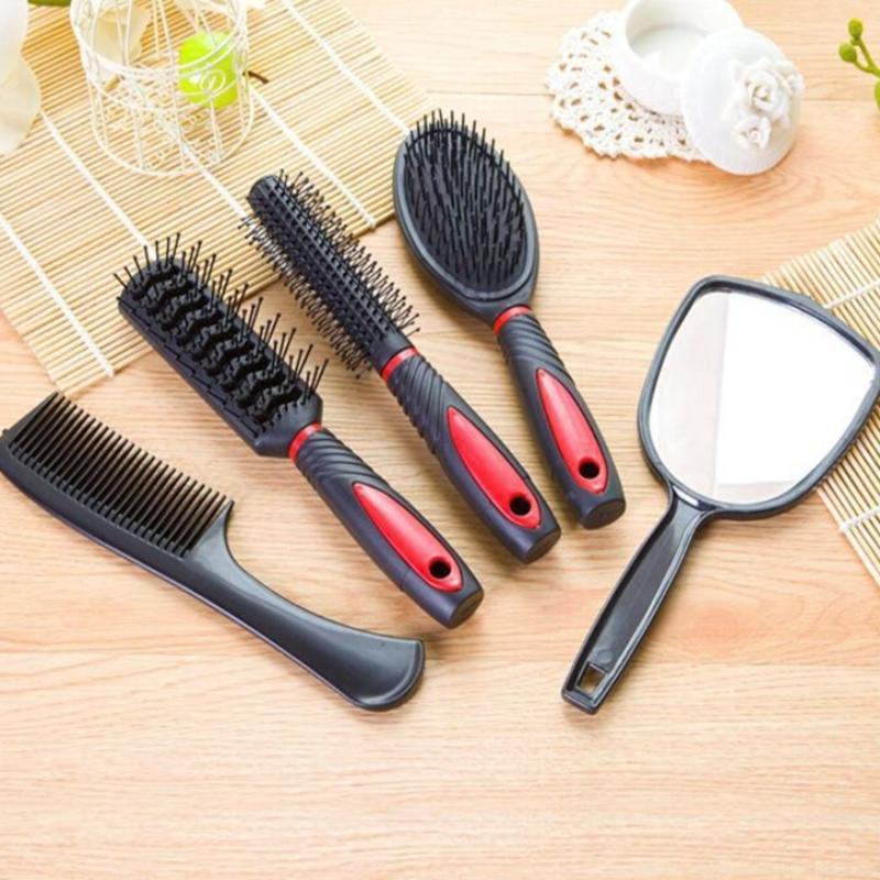 Hair Comb Set, 1 Set Professional Salon Hair Styling Comb Set, Salon Hair Styling Tool with Mirror & Stand Set, Men & Women Hair Comb Set, Christmas Gift