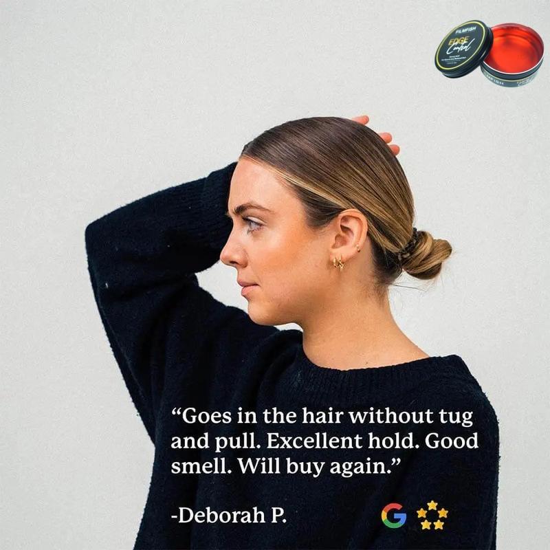 [FILMFISH] Edge Control Hair Gel, Strong Hold, Thick Edges, Styling Gel, Non-Greasy, Non-Flaking, No White Cast, Long Lasting, Supports Hair Growth, Natural Formula, For All Hair Types，Can be used by both men and women thick  edges