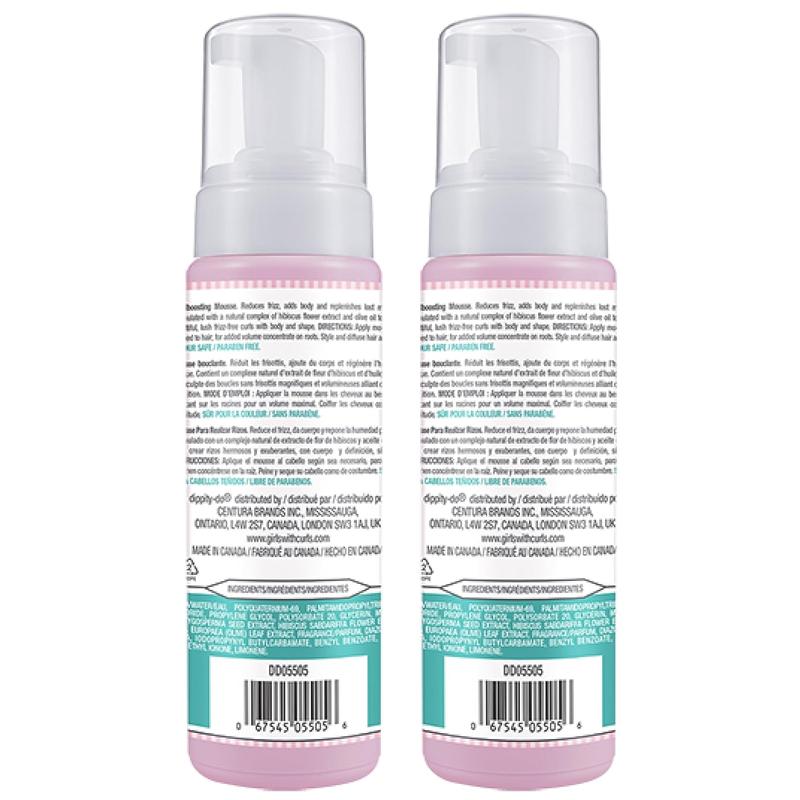 Curl Enhancing Mousse - Lightweight 3-in-1 Defining Mousse for Curly and Wavy Hair - Hibiscus and Olive Oil for Frizz Free and Bouncy Curls - 200 mL 6.7 fl oz - 2 Pack