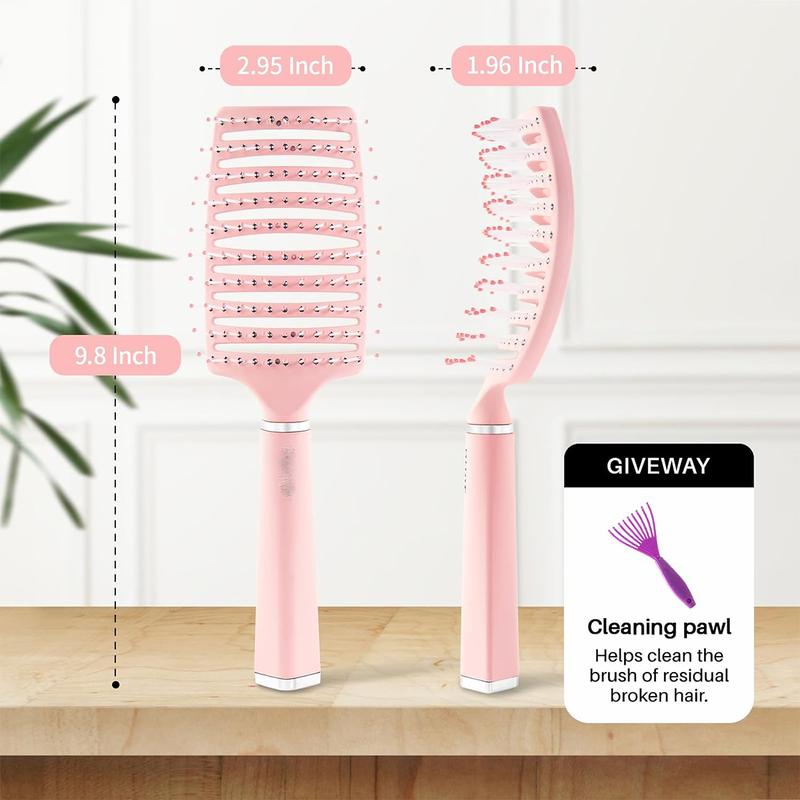 JESSIE'S Drying Styling Paddle Vented Hair Brush - Perfect for Haircare and Heatless Styling 1PC