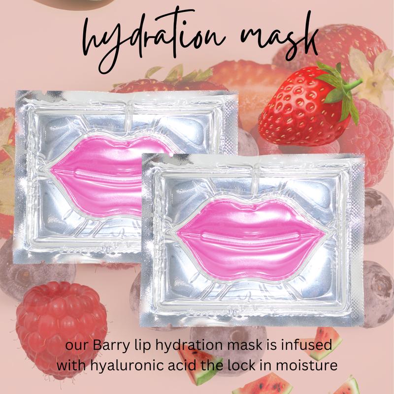 Four in one Lip care kit scent Watermelon,  Honey, and Cherry. Pack Lip Mask Exfoliate scrub Hydrating sheet mask Skincare Daily