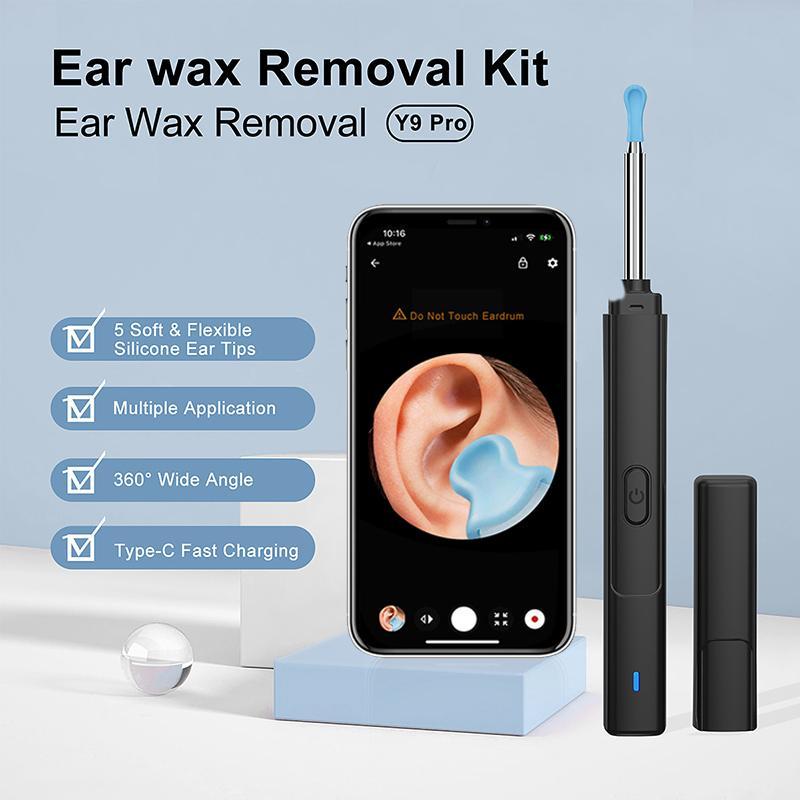 Intelligent Visual Ear Scoop, 1 Set Rechargeable Ear Wax Remover with LED Light & Camera, Ear Wax Removal Products for Home & Travel