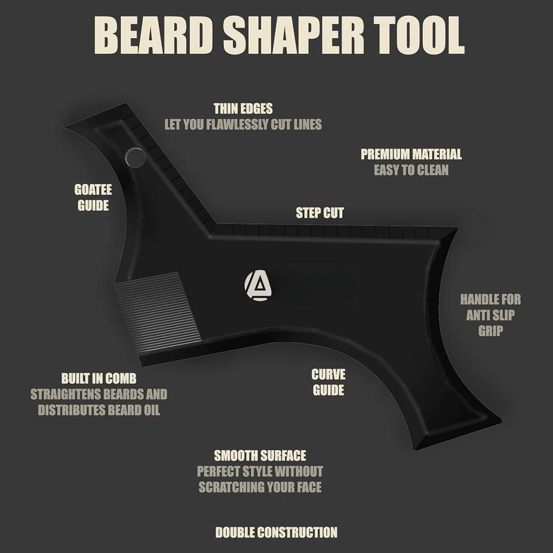 Beard Shaper Kit - Premium Lineup and Guide Tool for Precise Beard Shaping & Styling - With Beard Pencil