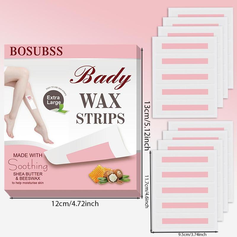 Body Wax Strips, 40pcs box Gentle Cleansing Hair Removal Wax Strips, Hair Removal Waxing Supplies for Arms, Legs, Underarms, Bikini and Face