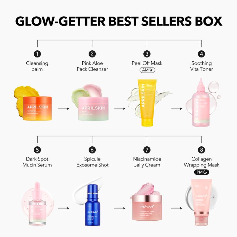 [APRILSKIN x medicube] BFCM Tiktok Glow-Getter Viral Haul Box - Whole Ver.  | K-beauty Glass Skin skincare routine