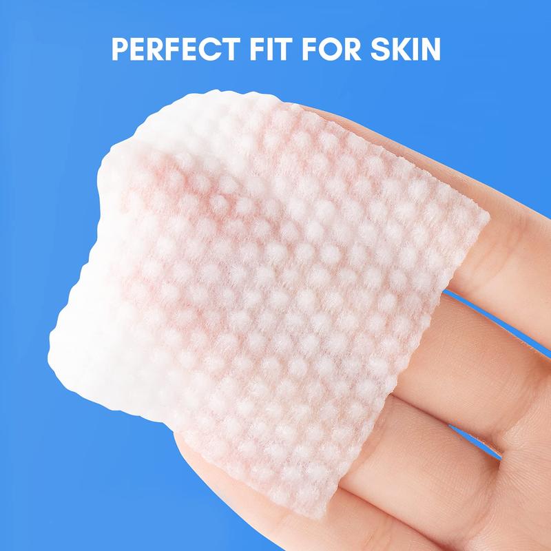 Makartt Lint Free Nail Wipes, AB Side Design Super Absorbent Cotton Pads 450PCS for Soak Off Gel Nail Polish Remover Makeup Remover Eyelash Glue Remover and Skincare, Soft Organic Cleaning Nail Wipes Nail Care Cleansing