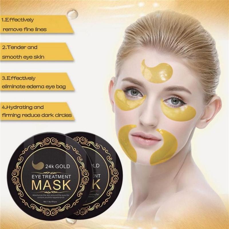 Collagen Eye Mask, 2 Boxes Moisturizing Eye Care Gel Pad, Eye Bag Care Collagen Patch, Suitable for Beauty and Personal Care