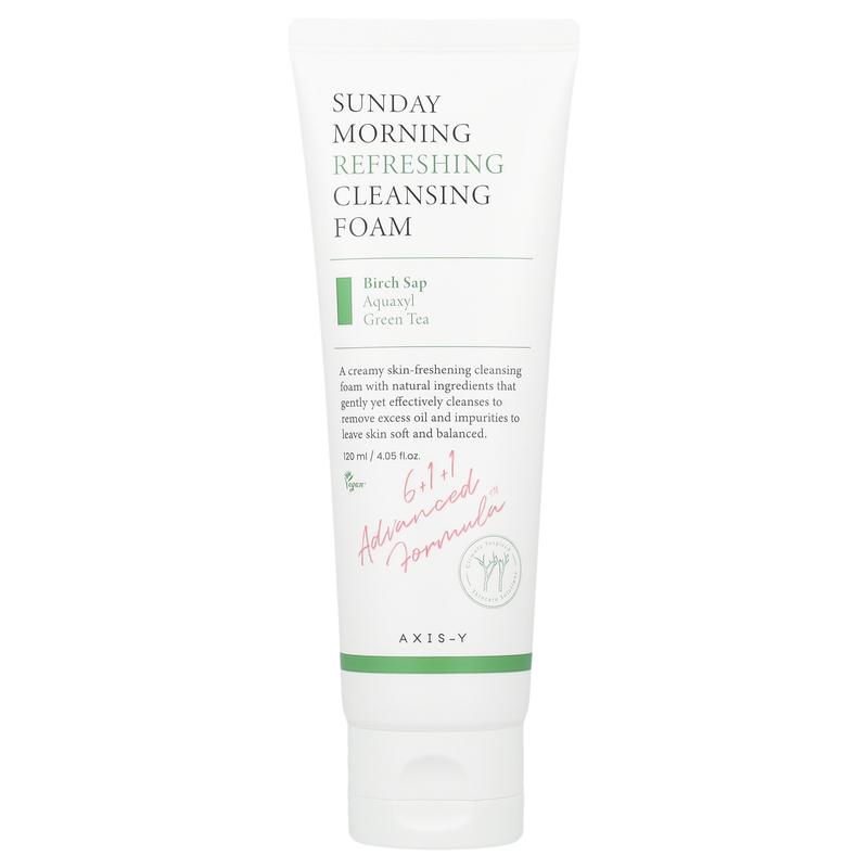 Axis-Y Sunday Morning Refreshing Cleansing Foam, 4.05 fl oz (120 ml)