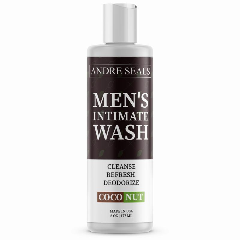 ANDRE SEALS Intimate Wash for Men | Odor-Fighting Ball Wash with Organic Aloe Vera & Tea Tree Oil | Refreshing Genital Care & Soothing Hydration | Gentle Cleanse for Daily Use Antibacterial Blend Jojoba Sensitive Body Care