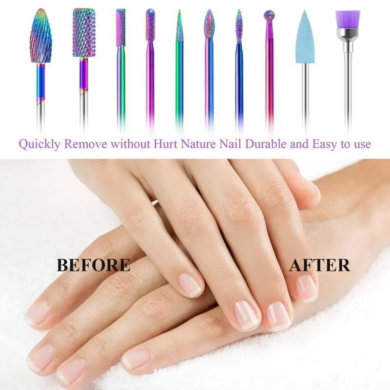 Nail Drill Bit Set, 10pcs Nail Drill Bit Set , Professional Nail Drill Bit Set, Manicure & Pedicure Tools