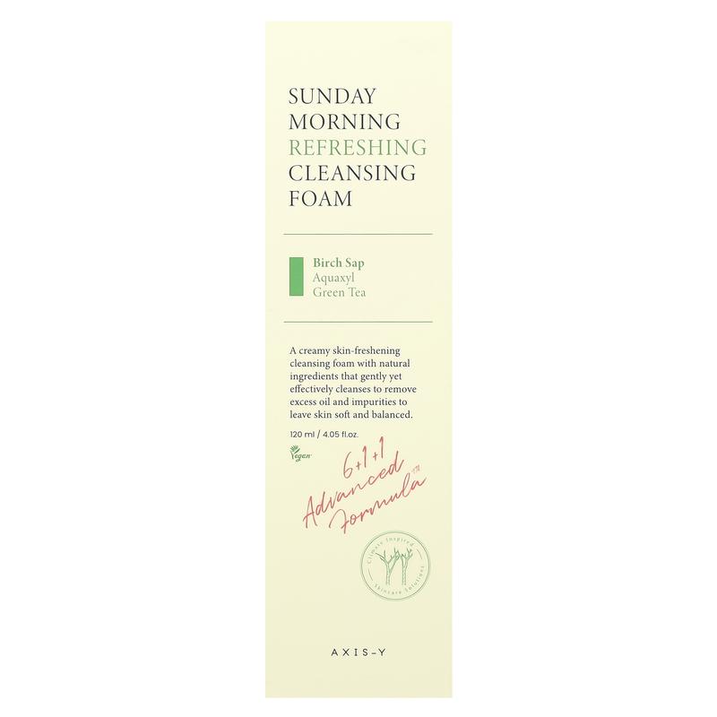 Axis-Y Sunday Morning Refreshing Cleansing Foam, 4.05 fl oz (120 ml)