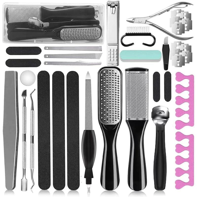 36 in 1 Pedicure Kit, Professional Pedicure Tools Foot Rasp Foot Dead Skin Remover for Home & Salon Care