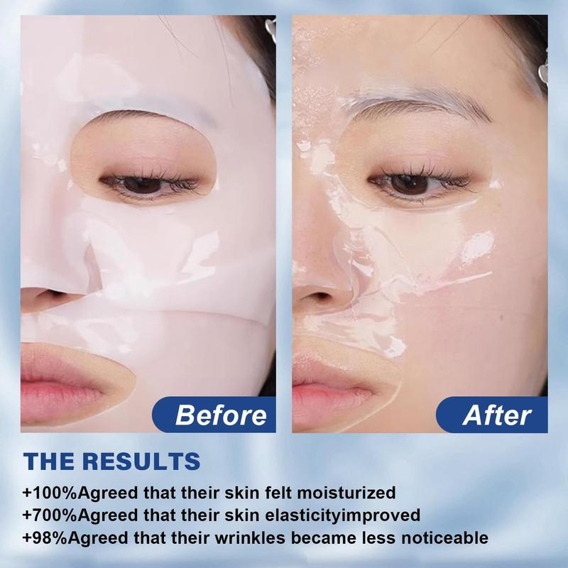 Collagen Facial Mask,The Real Collagen 2,160,000ppb ,Deep Moisturizing,Lifting and Firming Facial Mask,Hydrating Face Skin Care Mask, Facecare Product for Women & Men