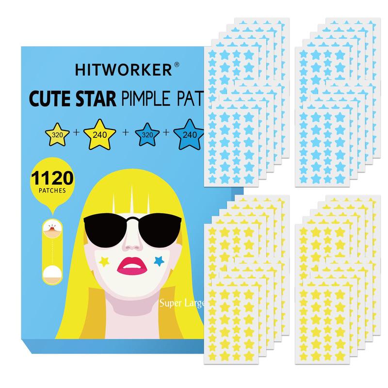 Star Shaped Hydrocolloid Pimple Patches, 1120pcs box Pimple & Acne Covering Patches, Skin Care Products for All Skin Types