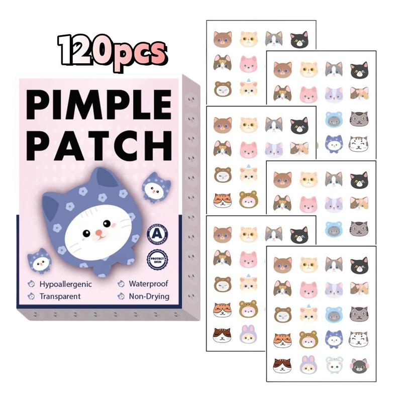 Animal Shaped Acne Patches, 120pcs box Invisible Blemish Acne Cover Patches, Facial Skin Care Products for Women & Men