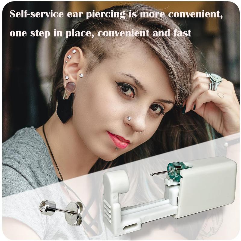 6 Pack Ear Piercing Kit, Disposable Ear Piercing Gun, Self Ear Piercing Gun, Safety Ear Piercing Kit Tool, Piercing Kit, Disposable Piercing Gun,Painless Ear Piercing Gun with 4mm Silver Earring Studs