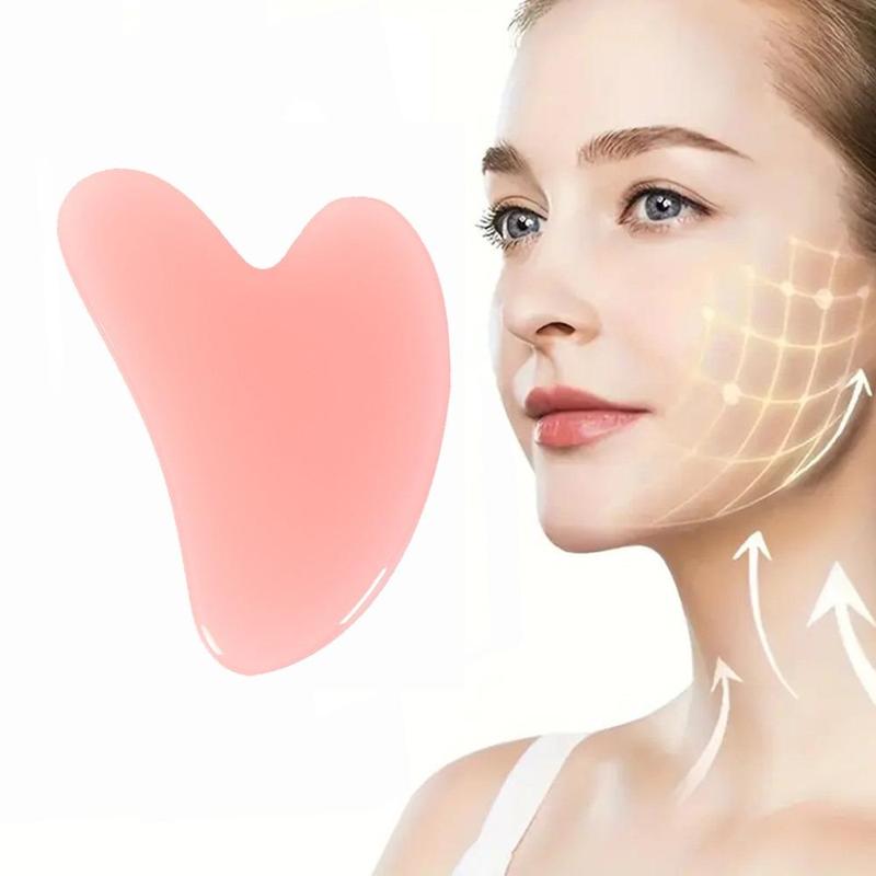 Facial Gua Sha Board, Heart Shaped Manual Face Relaxation Tool for Personal Skincare, Comfort Portable Skincare Tools for Home and Travel