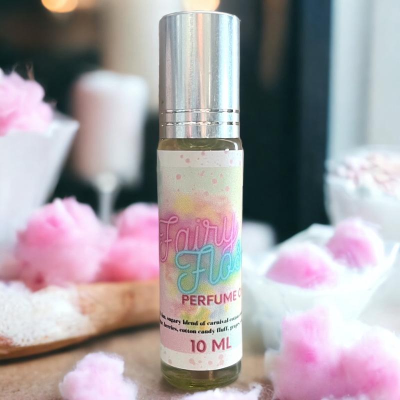 Fairy Floss Body Oil Roll-On, Cotton Candy & Spun Sugar Scented, Chemical Free & Vegan Friendly