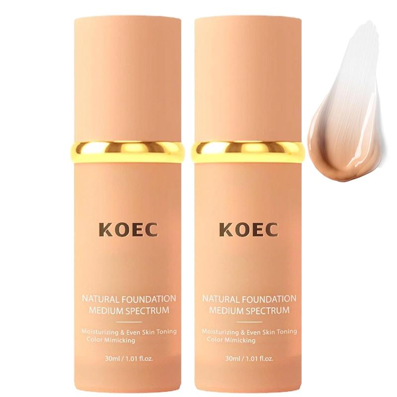 4 In 1 Liquid Foundation, Oil-Free Soft Matte Long-lasting Concealer Moisturizing Base Suitable for Any Skin Type