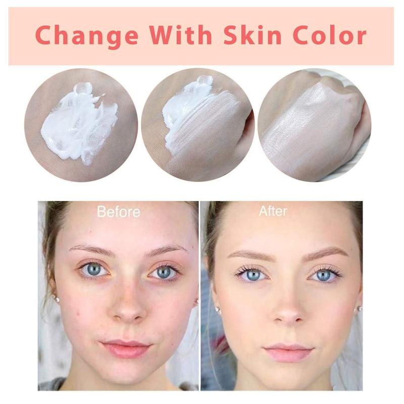 Colour Changing Liquid Foundation Hides Wrinkles & Lines, BB Cream Makeup Base Concealer Cover Moisturizing Fluid for all Skin Tone SPF15, Pack of 2 Blend Cosmetic