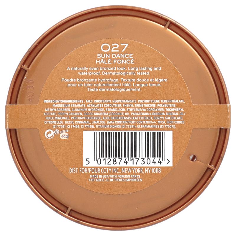 Rimmel London Natural Bronzer, Waterproof Bronzing Powder, 027 Sun Dance, 0.49 oz (14 g)