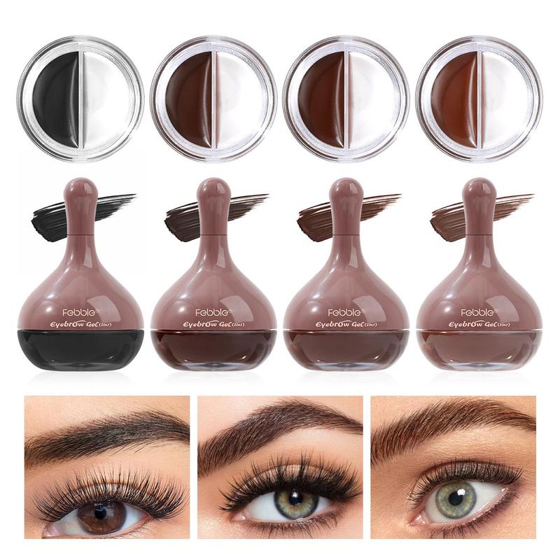 2 in 1 Eyebrow Gel & Eyebrow Tinting Gel, 2 Counts set Waterproof Long Lasting Eyebrow Gel, Natural Eyebrow Styling Gel, Eye Brow Makeup Tool, Christmas Gift