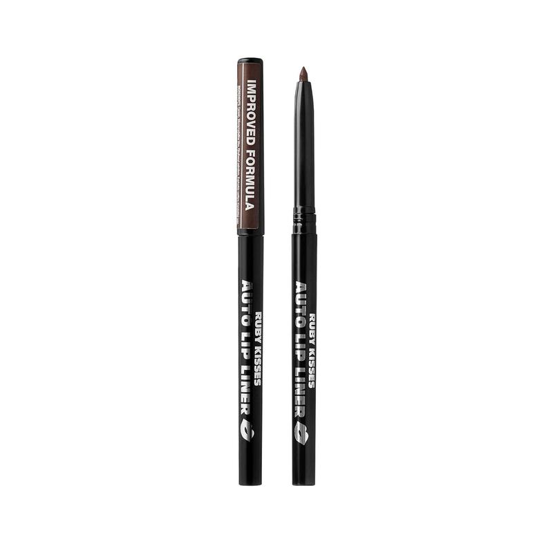 Ruby Kisses Auto Lip Liner Pencil, Long Lasting & Non-Fading, Smooth Application, Non-Feathering with Rich Color, No Sharpener Needed, Ideal for Full Lips Look (3 PACK) Eyeliner Lipliner Makeup  Cosmetic