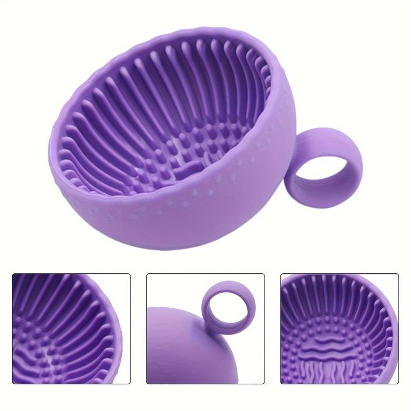 Silicone Makeup Brush Cleaning Bowl, 1 Count Makeup Brush Drying Holder, Makeup Brush Cleaning Tool, Cosmetic Brush Cleaning Bowl, Christmas Gift