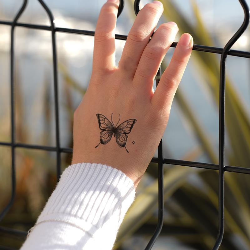 Butterfly Pattern Temporary Tattoo Sticker, 5 Counts set Waterproof Body Art Sticker for Women & Girls