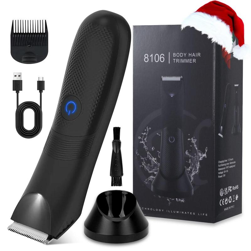 Body & Manscaping Trimmer for Men, Cordless Body Hair Trimmer, Waterproof Beard Trimmer Electric Shaver, Men's Hair Removal Tool, Gift For Boyfriend, Winter & New Year Gift, Christmas Gift, Stocking Fillers, Gift Set for Men, Winter Essentials