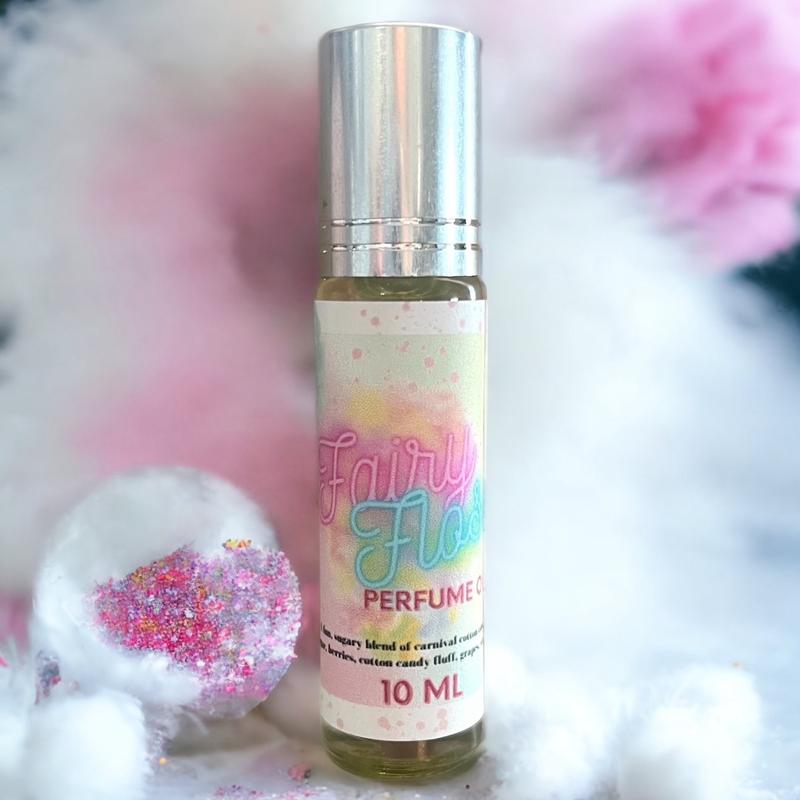 Fairy Floss Body Oil Roll-On, Cotton Candy & Spun Sugar Scented, Chemical Free & Vegan Friendly