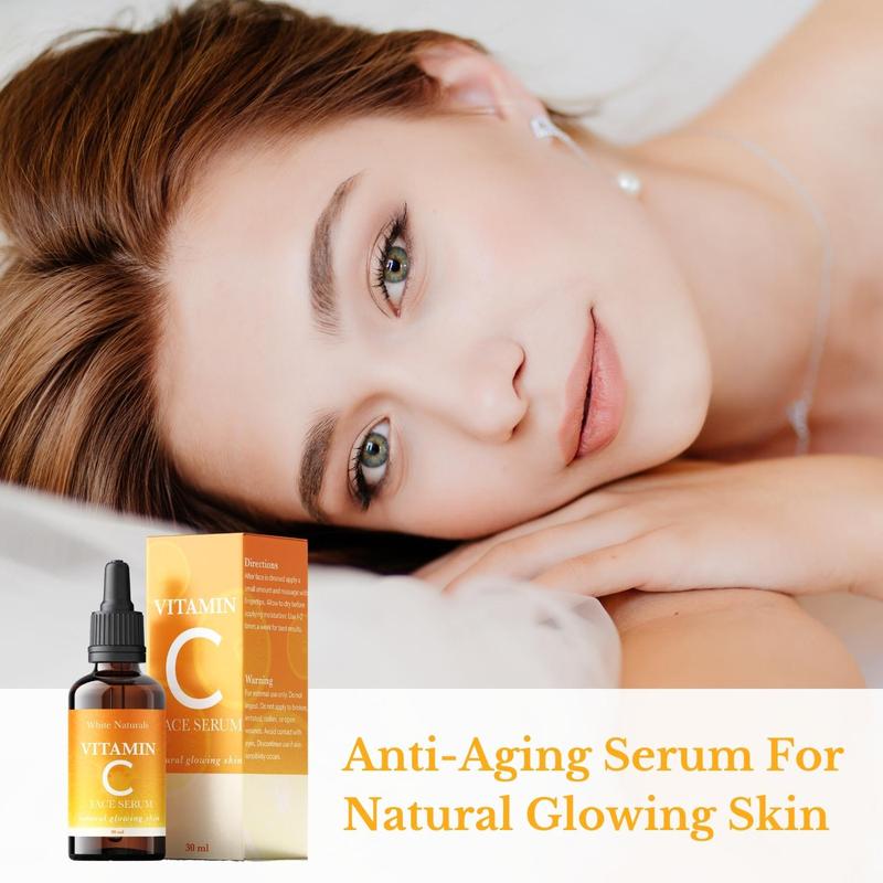 Pure Vitamin C Facial Serum, Anti Aging Face & Eye Serum Hydrating, Reduce Dark Spots, Fine Lines, Wrinkles and Sun Damage, Brightening Serum for Glowing Skin