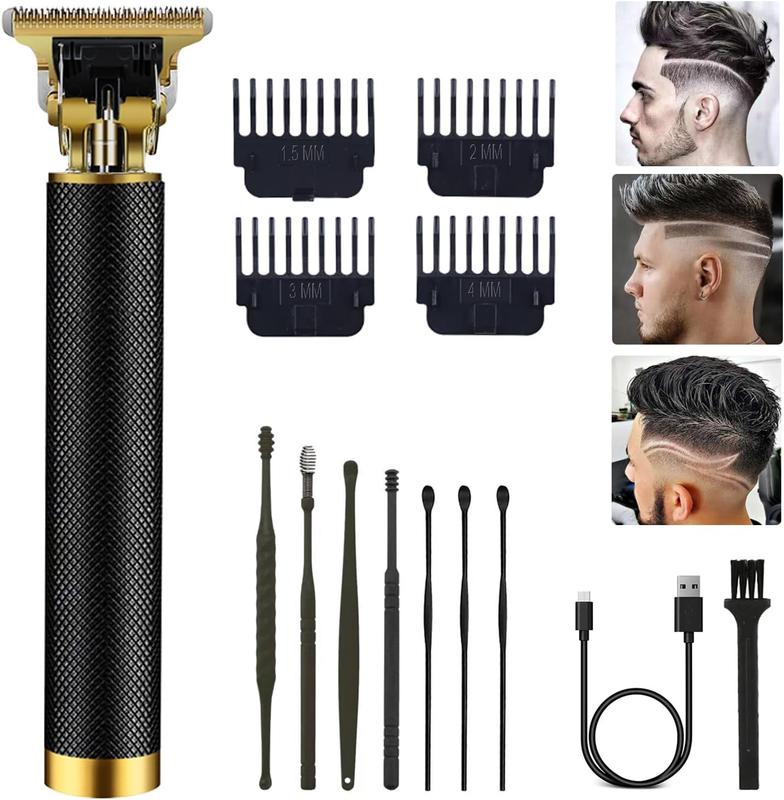 Hair Clippers for Men T Blade Trimmer Zero Gapped Trimmer Rechargeable Beard Trimmer Shaver Hair Cutting Kit,Professional Cordless Hair Trimmer