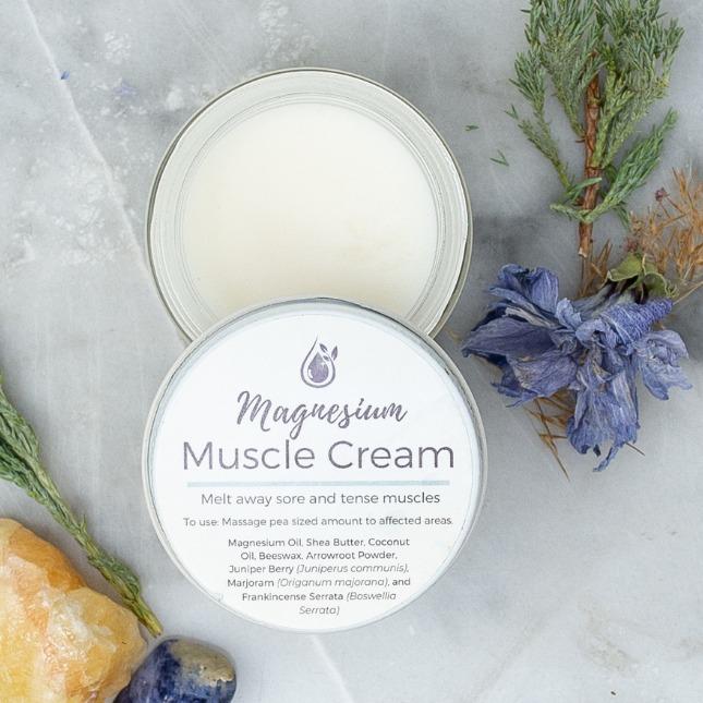 Jade Bloom Magnesium Muscle Cream 2oz Soothing Relaxing Body Care Comfort Calming