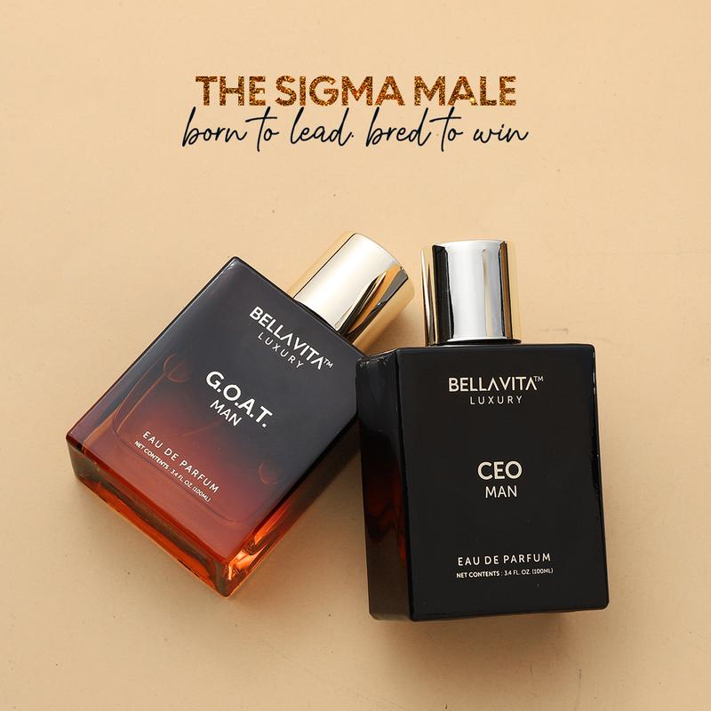 The Sigma Male by Bella Vita Luxury | 2x100ml Perfumes | CEO Man & G.O.A.T. Man | Perfume for Men | Long Lasting Fragrance | Eau De Parfum