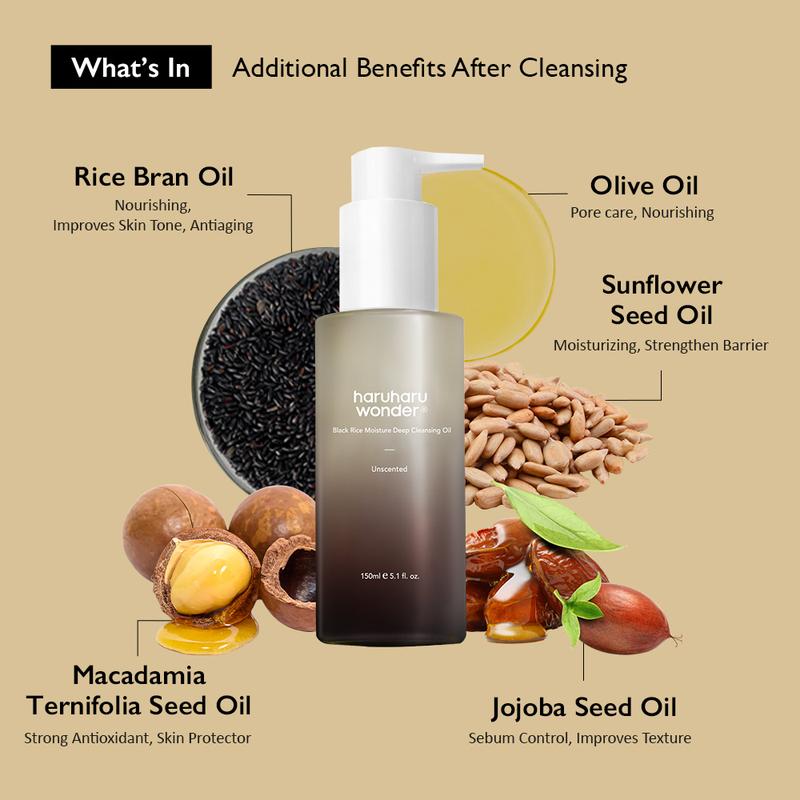 [HARUHARU WONDER Official Shop] - Black Rice Moisture Deep Cleansing Oil