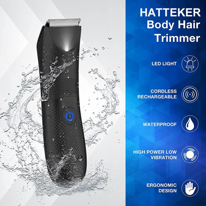 Body & Manscaping Trimmer for Men, Cordless Body Hair Trimmer, Waterproof Beard Trimmer Electric Shaver, Men's Hair Removal Tool, Gift For Boyfriend, Winter & New Year Gift, Christmas Gift, Stocking Fillers, Gift Set for Men, Winter Essentials