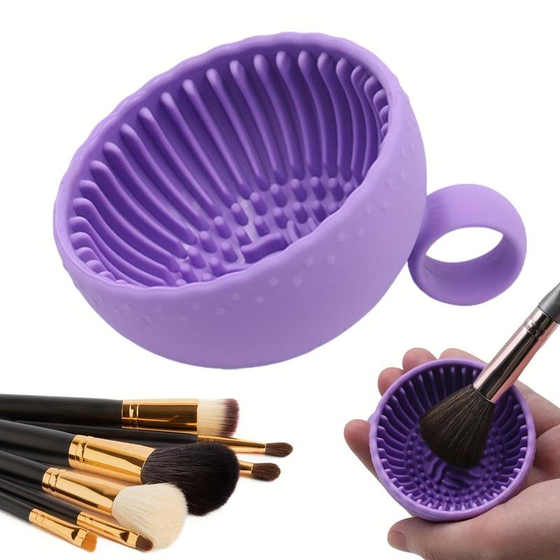 Silicone Makeup Brush Cleaning Bowl, 1 Count Makeup Brush Drying Holder, Makeup Brush Cleaning Tool, Cosmetic Brush Cleaning Bowl, Christmas Gift